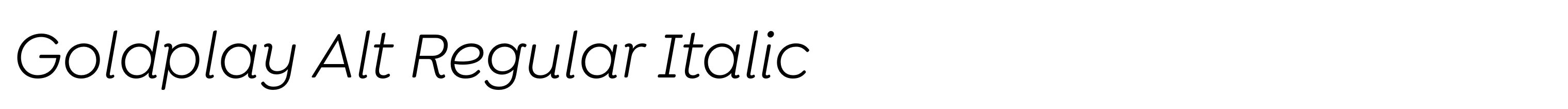 Goldplay Alt Regular Italic